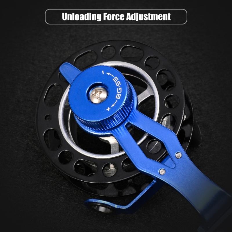 Ice Fishing Reel Large Spool Diameter Aluminum Spool Wear-Resistant Fishing Reel for Men Deep Water Fishing Equipment