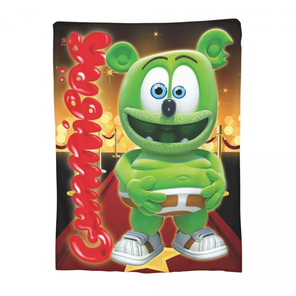 Gummibar (The Gummy Bear) Blankets Fleece Breathable Sofa Throw Blankets For Couch Bedding Office Throws Bedspread Quilt