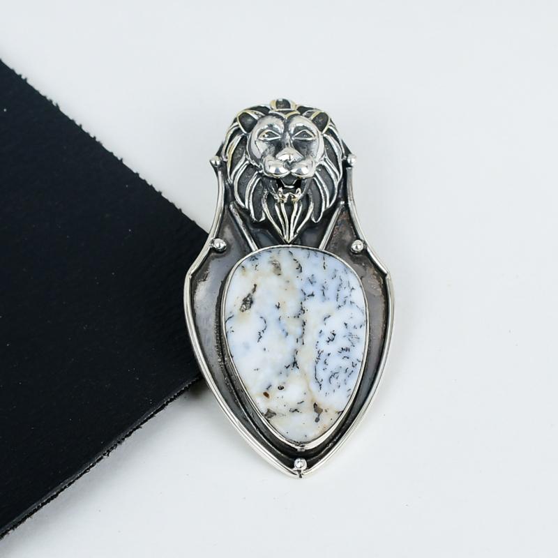 Natural Dendrite Opal Gemstone Pendant 925 Sterling Silver- Handmade Design, Everyday Wear Jewelry, Unique Dendrite Opal Pendant Father's Day Gifts