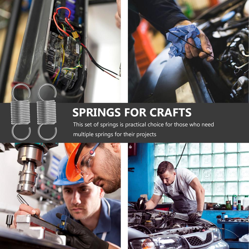 10Pcs Reliable Stainless Steel Tension Springs Metal Extension Spring for Securing Components Machinery Construction Repair