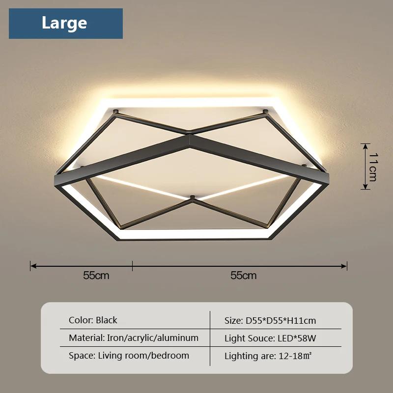 Modern LED Pendant Lamp For Living Room Bedroom Ceiling Light Square Round Industrial Ceiling Lamp Indoor Decor Lighting Fixture