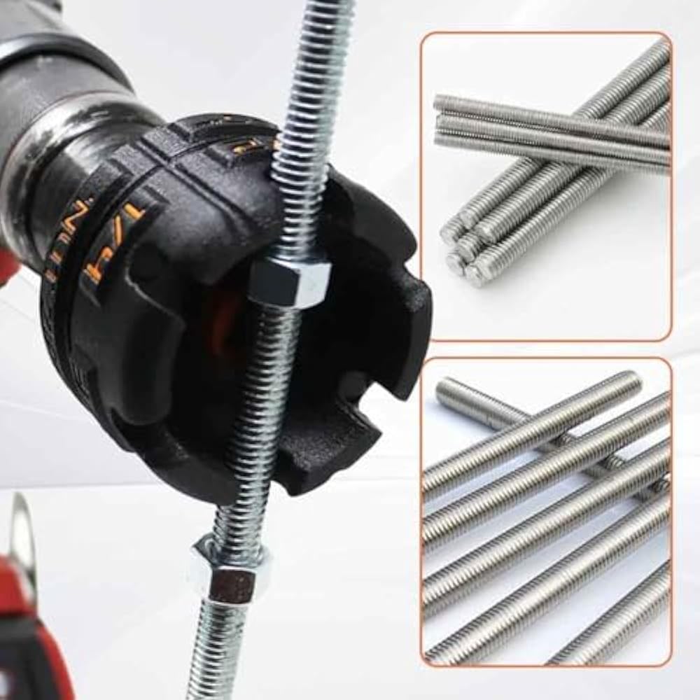 Nut Remover Bolt Extractor Tool Nut Zipper Drill Attachment for Conduit Racks Socket Wrenches