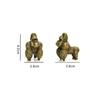 Exquisite Solid Copper Gorillas Small Ornament Copper Art Copper Pet Copper Handle Antique Micro Carving Antique Old Bronze Ware