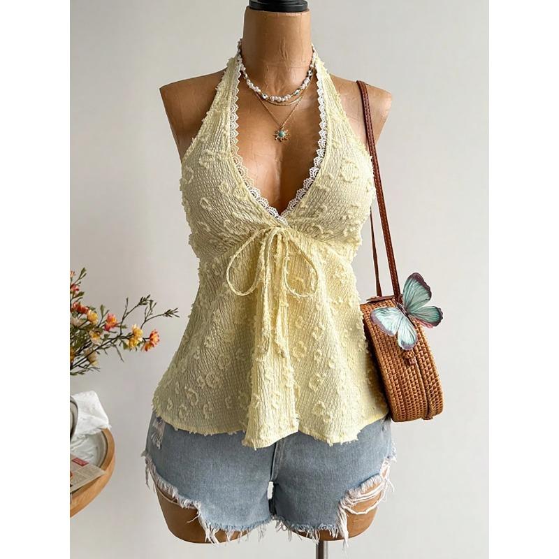 Vest V-neck Suspender Women's Jacquard Lace Suspender Sexy Lace