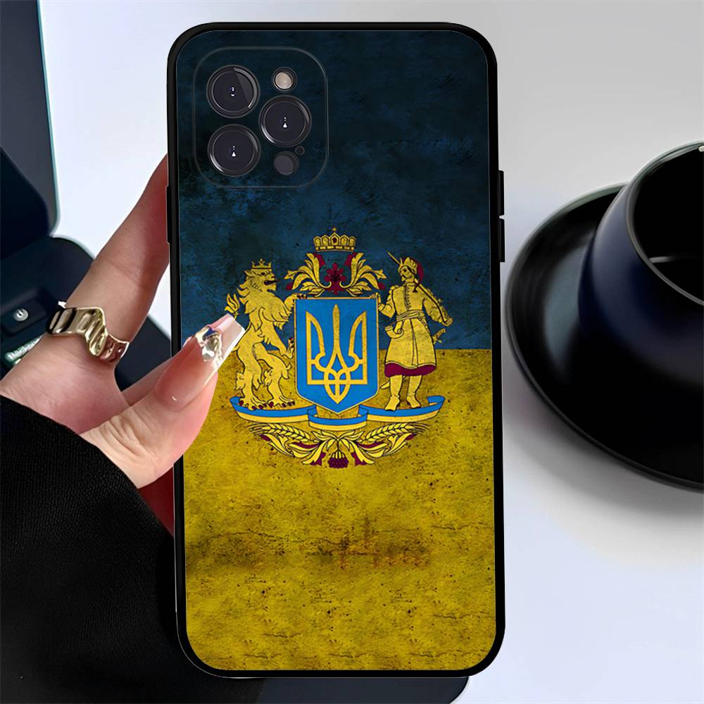 U-Ukraines Flag Phone Case For IPhone 17 16 14 15 13 12 11 Pro Max Plus Silicone Soft Cover