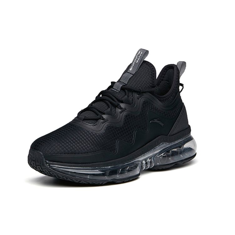 Anta Running Series Shock Absorption Low Top Running Shoes Women Sneakers Black 922135518-4