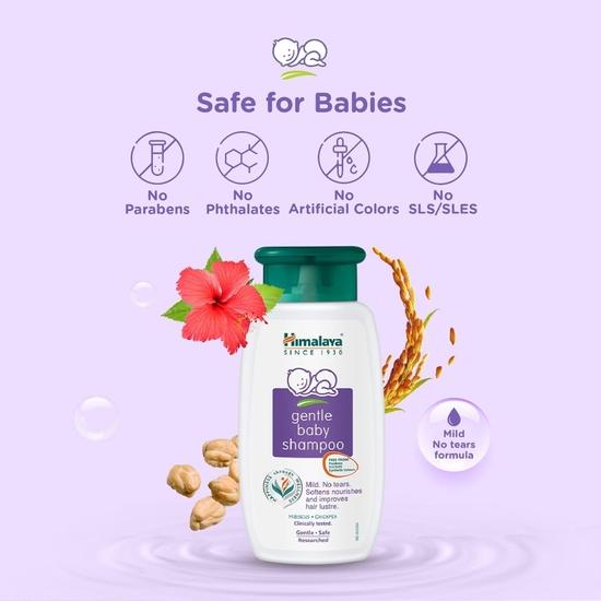 Himalaya Gentle Baby Shampoo| Tear-free formula|with hibiscus, chickpea, and vetiver|Cleanses, softens, and nourishes hair|No Parabens|No SLS|400ml