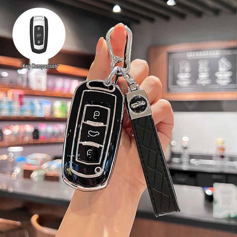 Compatible with Geely Panda Mini, Mini Boyue, Vision X3, Emgrand GS, Borui, Premium Key Case.