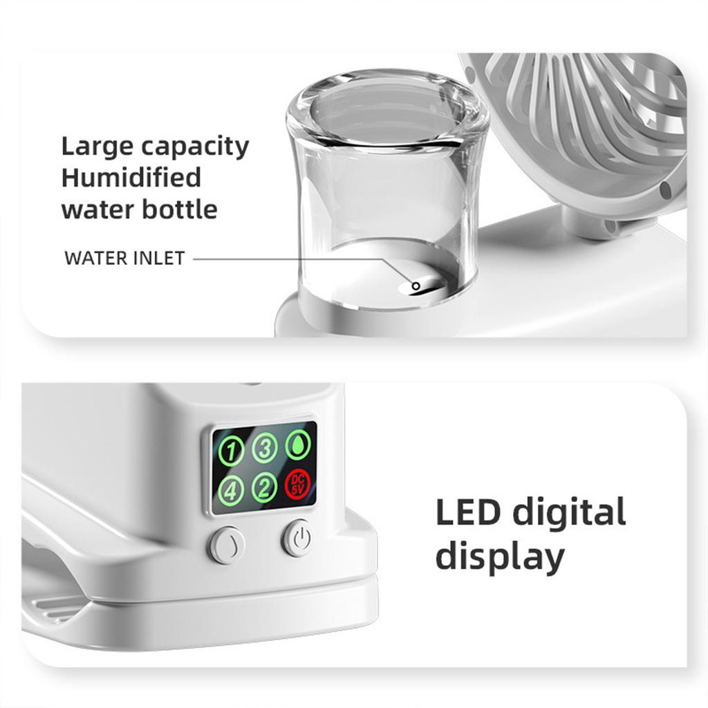 Practical Small Desktop Fan Clip On Fan Office Fan 4 Speed Setting Air Cooling Fan ABS Texture Suitable for Cooling