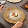 Ceramiczny płaski talerz w kolorze białego złota z wzorem kamienia, talerz na stek, talerz deserowy, naczynie do sushi, talerze do gotowania, kreatywna zastawa stołowa restauracyjna