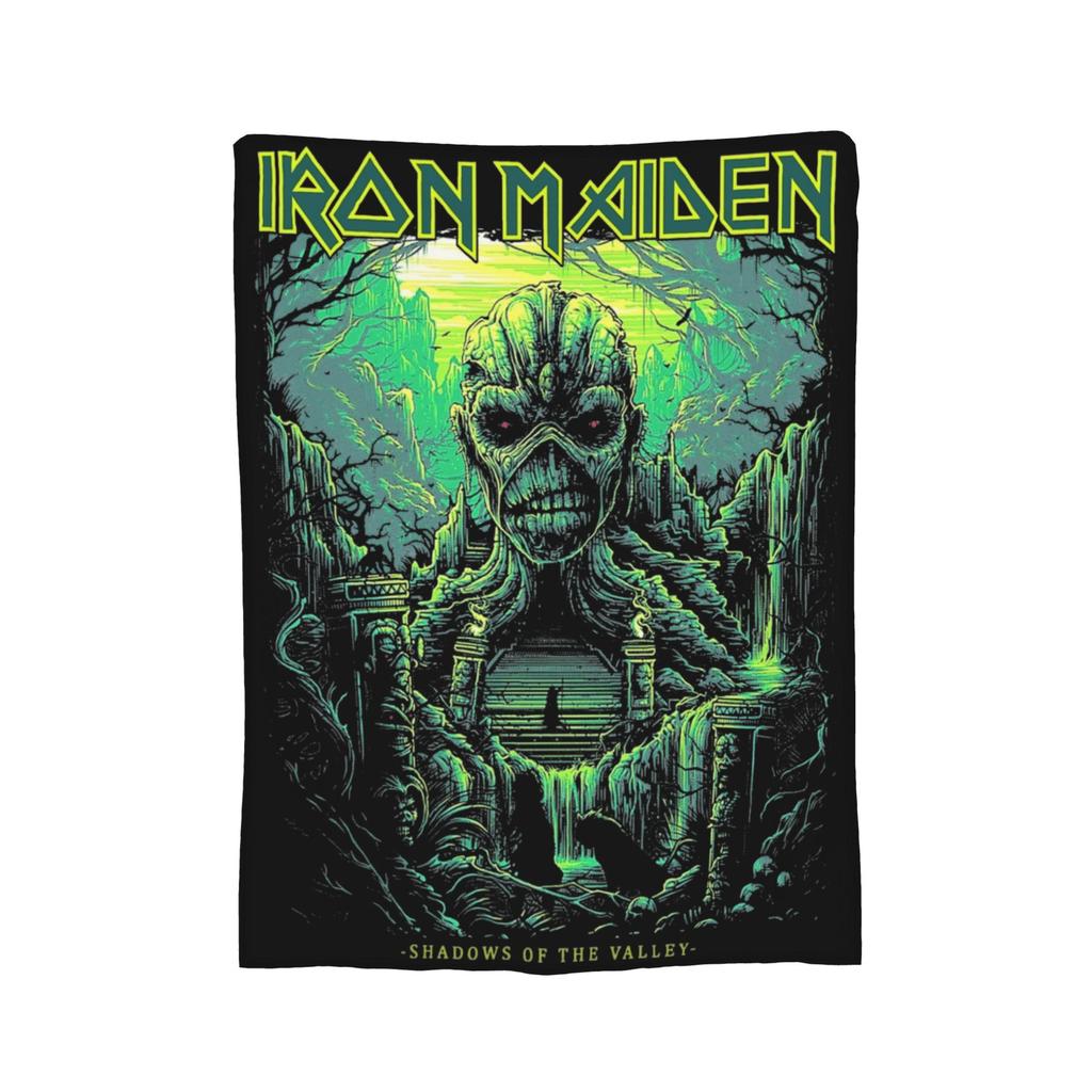 The Son Skeleton 7th Horn I-Iron M-Maidens Blankets Heavy Metal Wool Throw Blankets Summer Air Conditioning Portable Bedspread