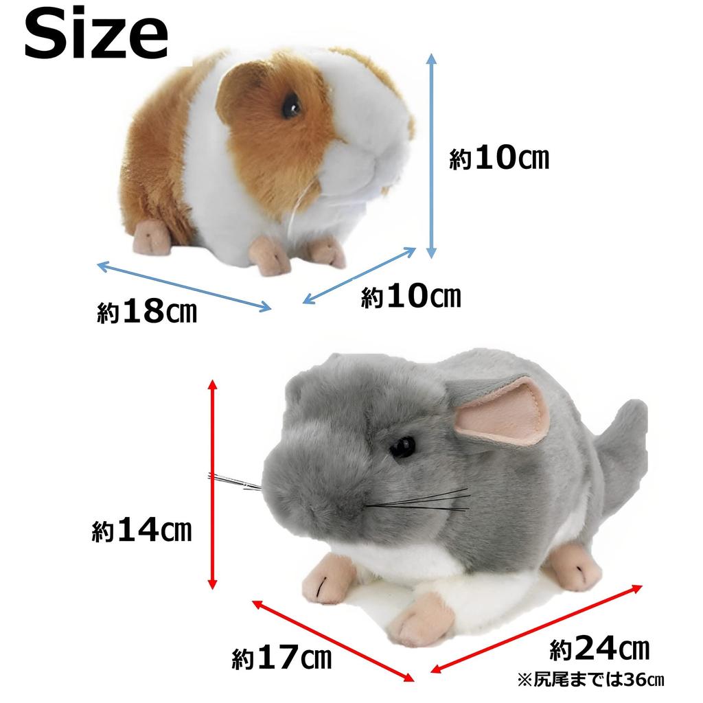 MIMIA Meerschweinchen Plüschtier Kleines Meerschweinchen Tier Puppe Spielzeug, Geschenk, Tier, Flauschig, Groß, Niedlich, Realistisch, Kinder, Haustier, Schwein, Maus, (Meerschweinchen)