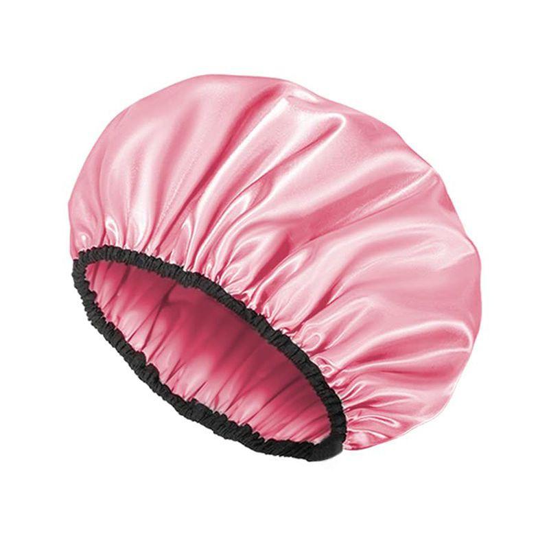 Cuffia da doccia impermeabile per bagno Cuffia per capelli elastica per cappello da bagno addensata per donna Bellezza Parrucchiere Dot Prodotti Accessori per il bagno