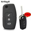 Klappschlüsselhülle für Ford Fiesta Focus 2 C-Max Ecosport S-Max Fusion Mondeo Fernbedienungshülle Schlüsselanhänger Zubehör