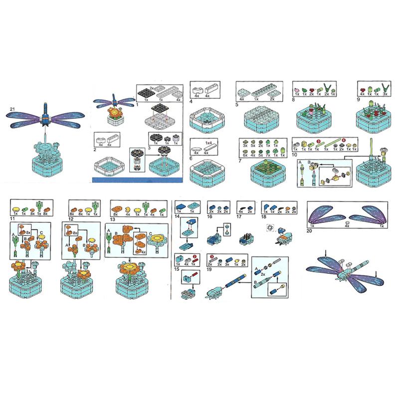 Kids Toy Building Block Flower Model Eternal Bouquet Creative Home Desk Plant Decoration Educational Toys For Kids Birthday Gift