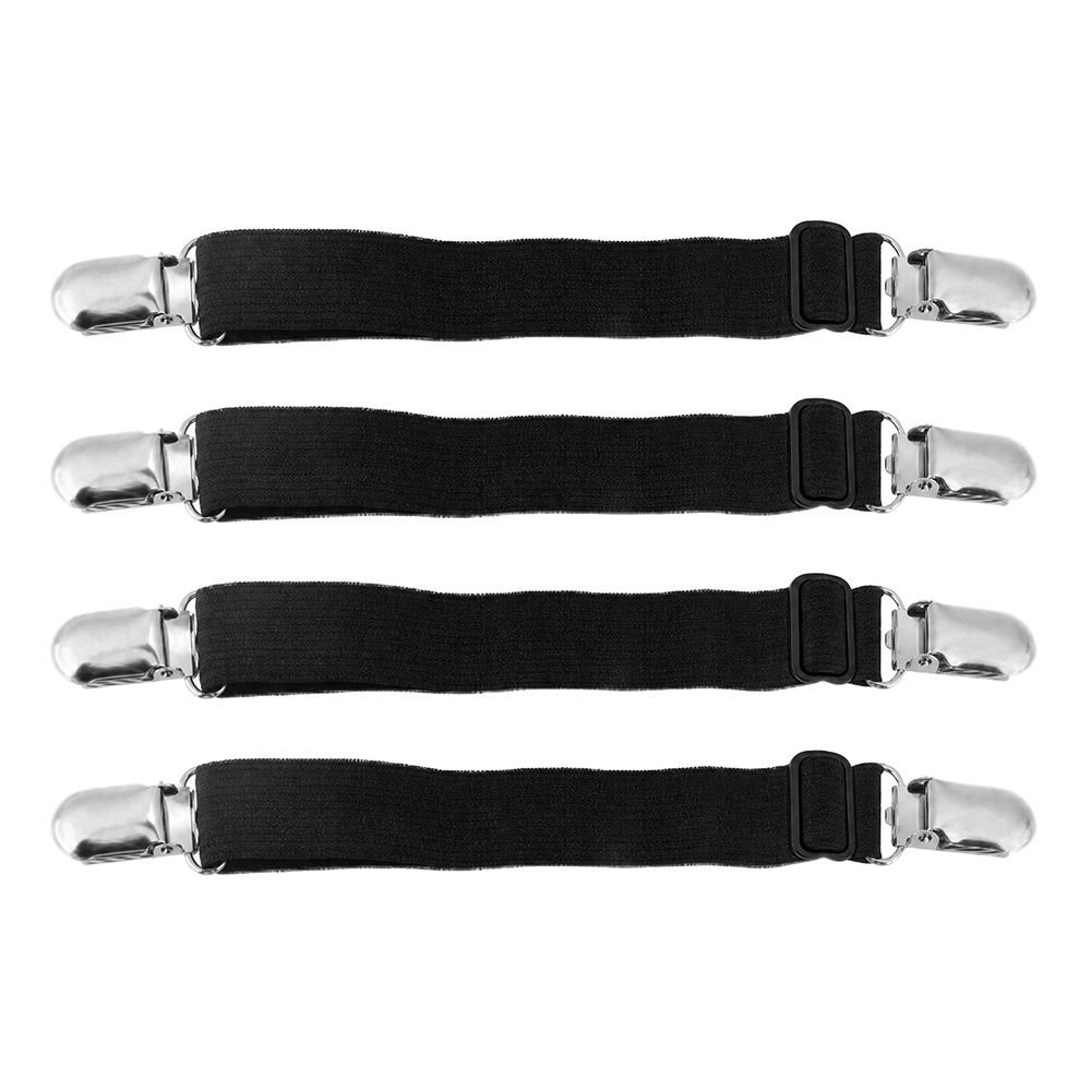 4pcs Adjustable Bed Sheet Holder Elastic Bed Sheet Fastener Washable Bed Sheet Clip  Fitted Sheet