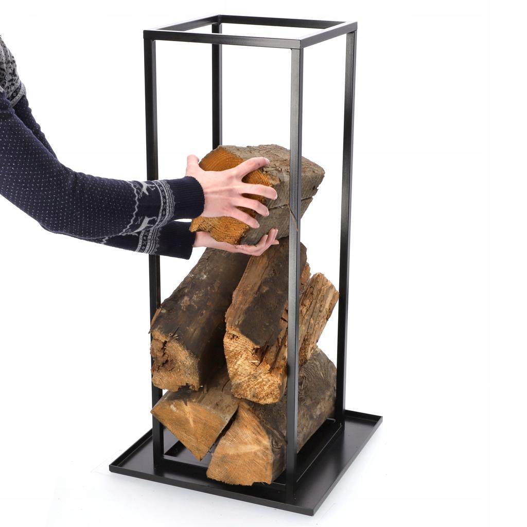 KADAX Firewood Rack Fuel Wood Metal Basket for Fireplace 80 Cm