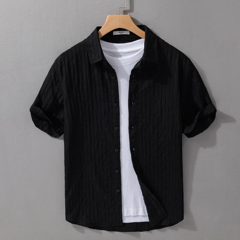 Summer Casual Short-sleeved Men's Simple Loose Short-sleeved Shirt All-match Comfortable Sunscreen All-match Men's Shirt