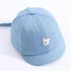 Süßer Baby Cartoon Denim Baseballkappe Kurzer Schirmmütze für Kleinkind Junge Mädchen Sommer Sonnenschutz Kinder Schirmmützen