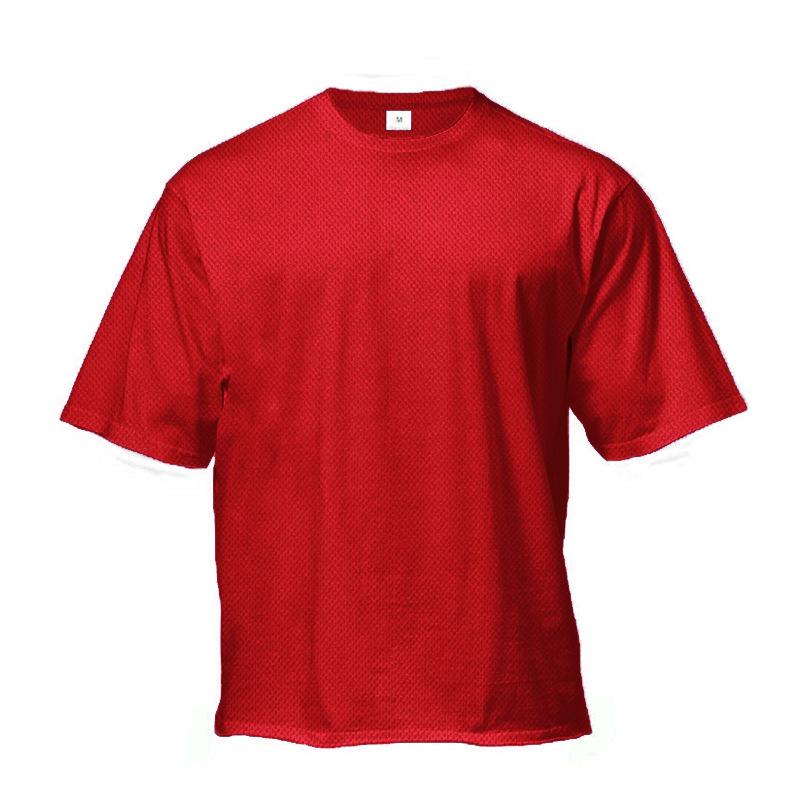 Men's Plus Size Mesh Breathable Oversized Drop Shoulder Fitness T-Shirt