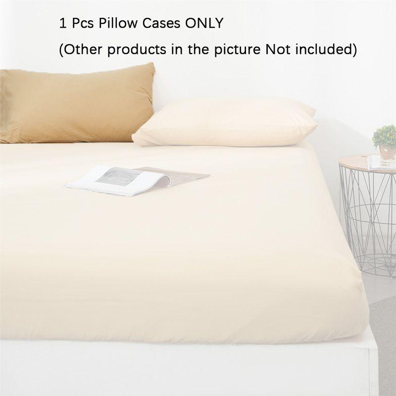 Deep 1525cm Fitted Sheet Pillow Case Bed Sheets Single Double King Color Solid