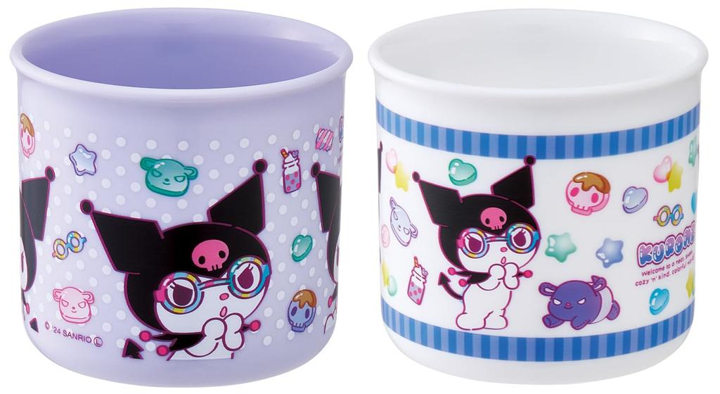 Skater Lunch Box Plastic Set of for Dishwasher Made In Sanrio Kuromi and Mashu Gummy KE4AAGW Cups, 200ml, 2, Kids, Antibacterial, Safe, Japan,