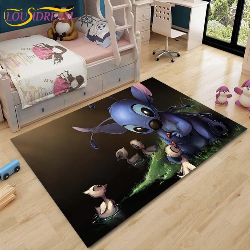 Anime Stitch Carpet Kids Carpets Living Room Tea Table Mats Bedroom Rug Washable Floor Mats Household Area Mat