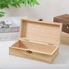 Rectangular Wooden Storage Box Organizer Wooden Storage Case Simple Storage Container Dust-Proof With Lock Jewelry Box Case