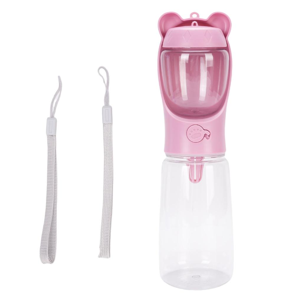 Portable Pet Feeder Dog Cat Water Bottle and Bowl Dispenser for Outdoor Walking Travel 550ml