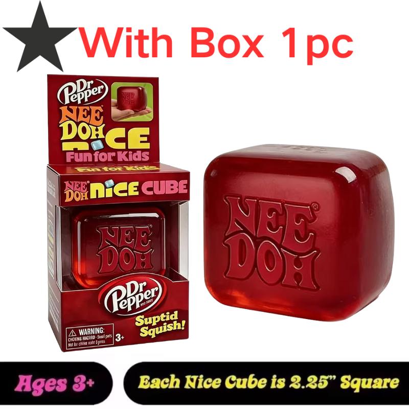 Nee Doh Nice Cube Squishy Toy Soft Jelly Texture Sensory Stress Relief Gift For Kids And Adults
