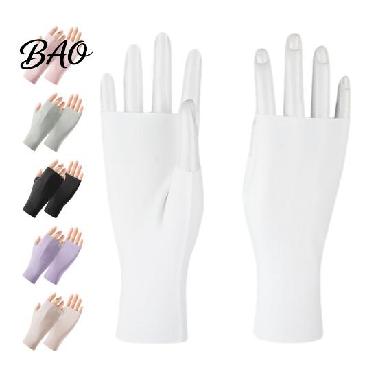 Guantes UV Ligeros Guantes de Protección, Ultra Finos Sin Dedos Seda de Hielo Refrigeración Verano para Mujeres Conducir Viajes UPF50