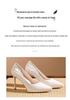 1088-D1 Women's Patent Leather Stiletto Heels with Pointed Toe, Elegant French Design, Inner Waterproof Platform, 2025 Collection.