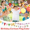 Children's Birthday Flag Kindergarten Shopping Mall Store Event Decoration Birthday Party Party Cartoon Pennant Flag