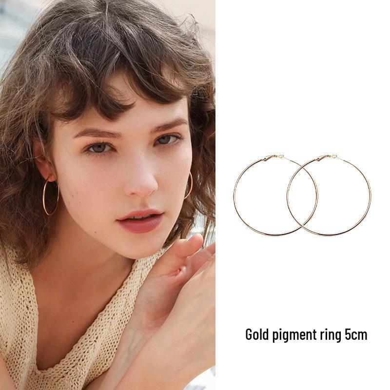 S925 Sterling Silver Hoop Earrings: Exaggerated, Luxurious & Versatile for Women