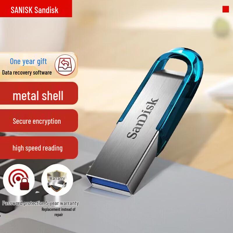 SanDisk 64GB CZ73 Ultra Flair USB 3.0 Flash Drive (2-Pack) 64GB