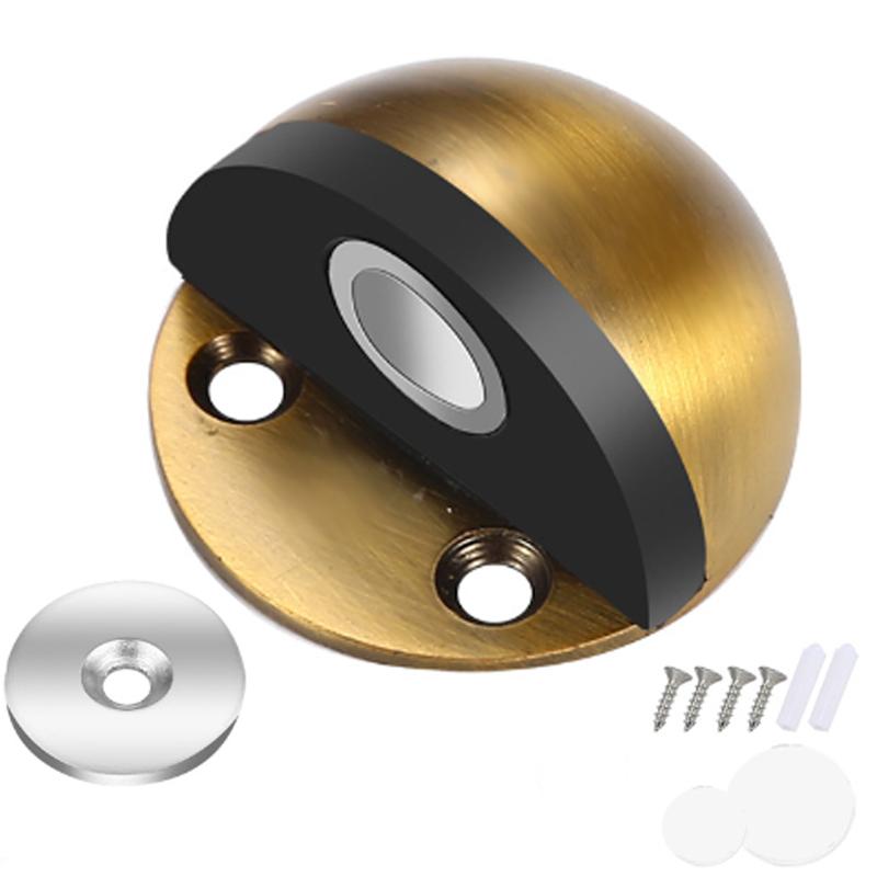 1-5Pcs Non Punching Sticker Hidden Stainless Steel Rubber Door Stopper Door Holders Catch Floor Mounted Nail-free Door Stops