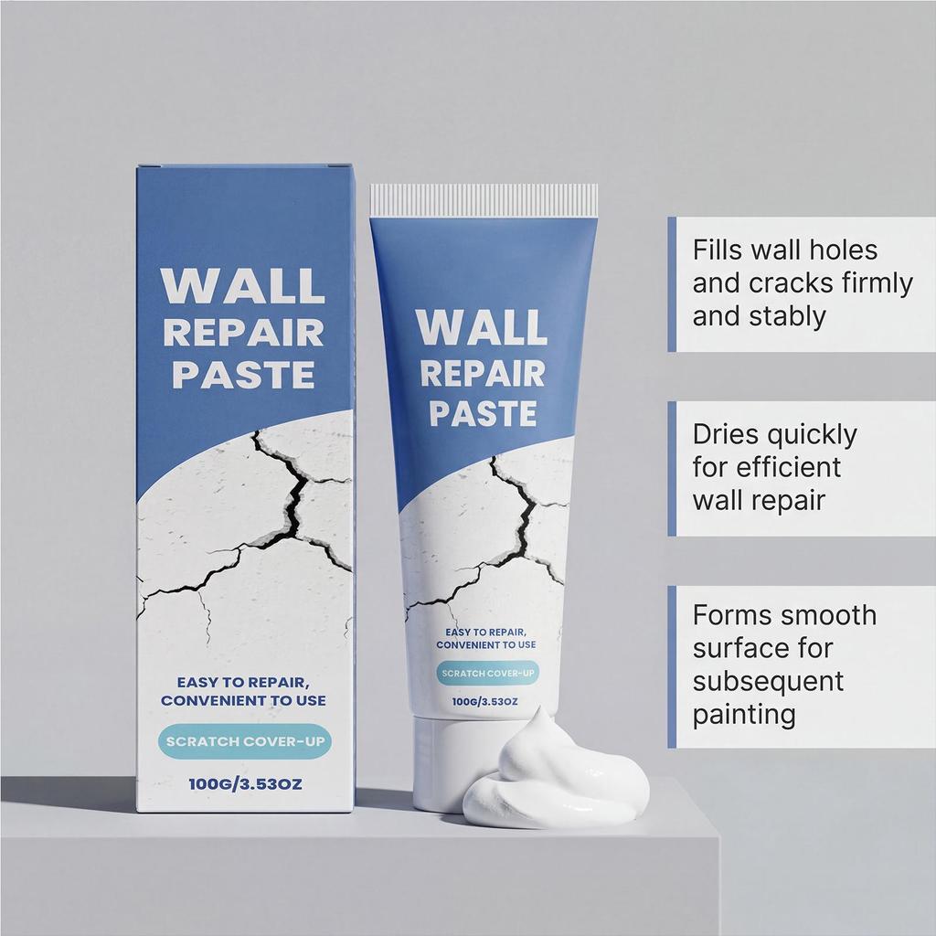 Drywall Repair Kit with Scraper Wall Hole & Crack Filling Paste Quick-Drying Mending Agent Home Restoration Tool