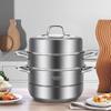 KOBACH 28cm 3-Layer 304 Stainless Steel Steamer Pot