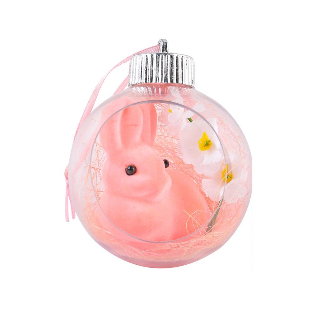

Круглый шар Подвеска Пасхальный кролик DIY Поделки Счастливой Пасхи Украшения Домашние украшения для вечеринки Style 1