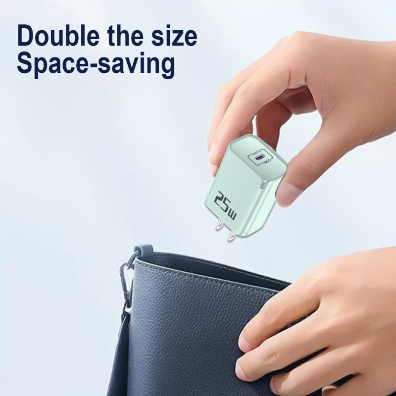 Quickly Charge 25W USB C Charger Type C PD Wall Charger for Fast Charging Travel Friendly Wall Plugs AC100-240 V 50-60Hz