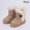 Vinter småbarnssko Barn Søte varme korte støvler med fløyel jenter snøstøvler