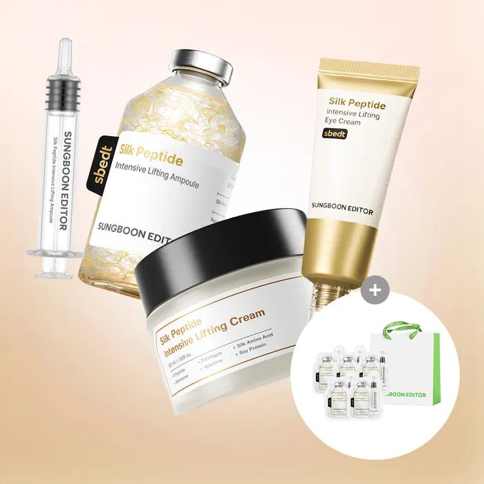[Elasticity Full Care SET] Silk Peptide Ampoule 60ml + Cream 50ml + Eye Cream 50ml (+ Ampoule 10ml + Free Shopping Bag)
