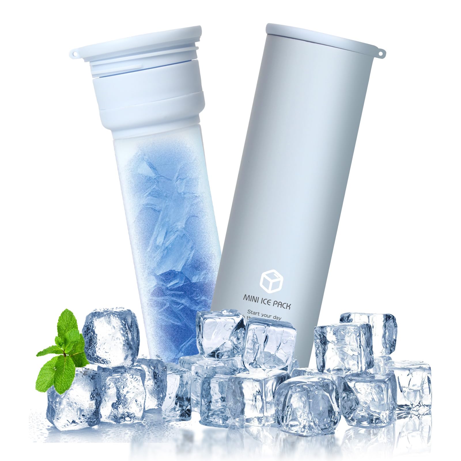 

Mini Ice Pack Design for 2025 Heatstroke Prevention Portable Ice 150ml Vacuum Cool Air Insulation Perfect for and Outdoor Gift [New & 20-Hour Cooling] синий