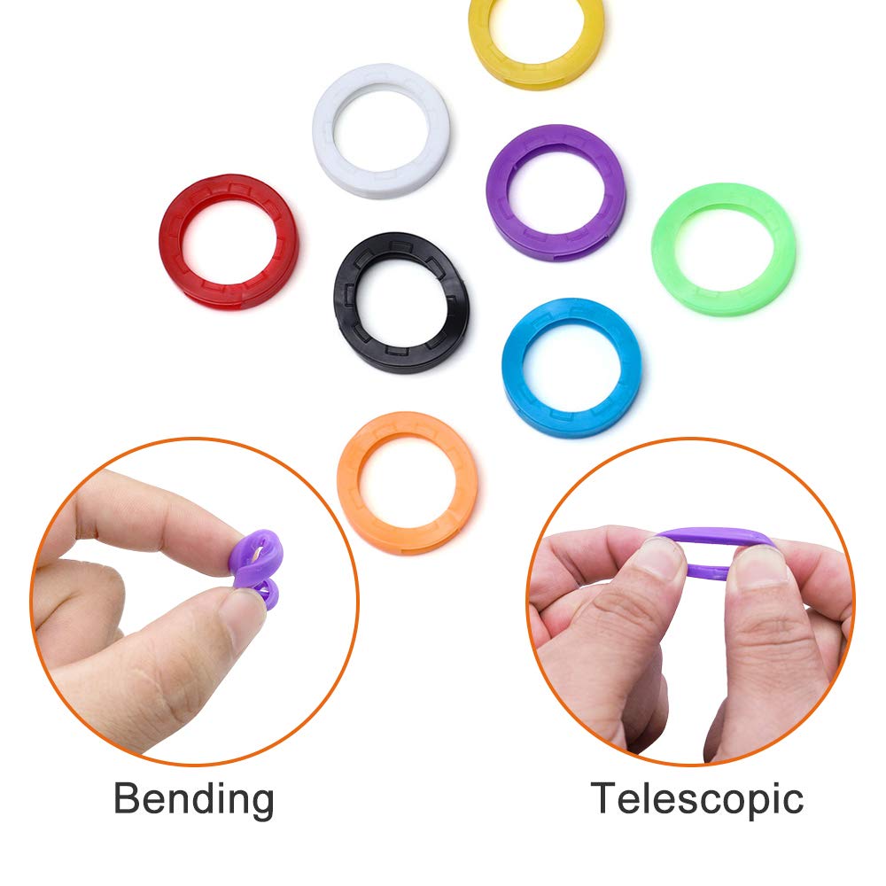 20 hochwertige Retro-Schlüsselanhänger | 8 atemberaubende Silikon-Schlüsselkappen in verschiedenen Farben zur Identifizierung und zum Schutz von Hausschlüsseln