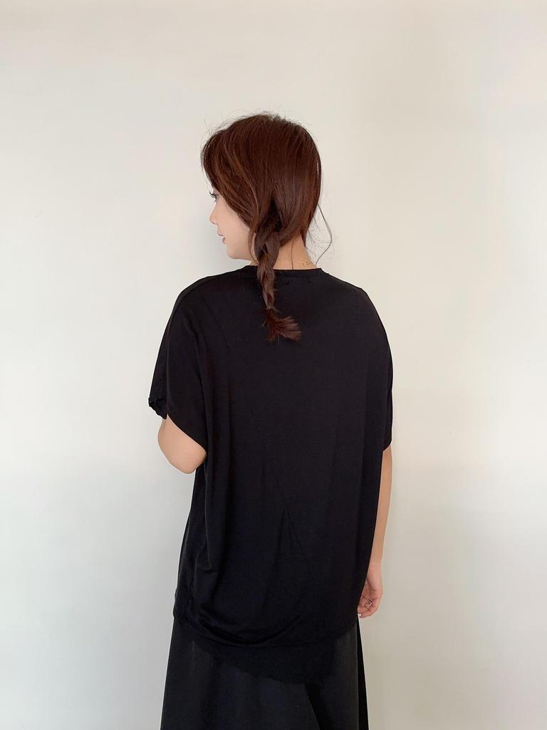 Korean Style Women's Loose Fit Modal Short Sleeve Round Neck T-shirt