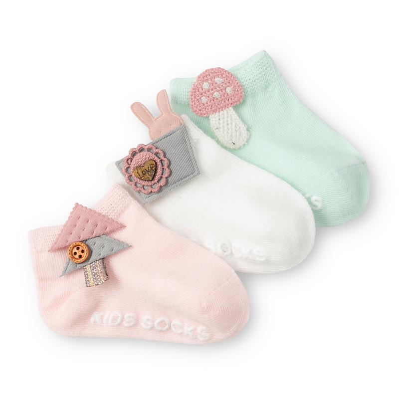 

3 Pair/Lot Baby Socks For Girls Boys Cute Cartoon Socks For Newborn Infants Boat Short Floor Socks Non Slip Accessories 0-3Years 0-6Month