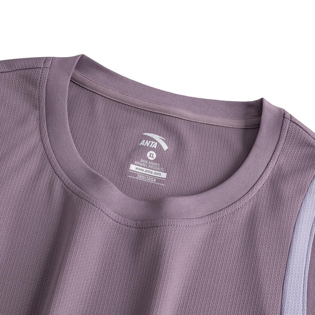 Anta Basketball Jersey Competition Top Summer T-Shirt Unisex Tops Purple 972621111-2