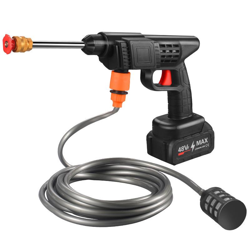 Cordless High-Pressure Washer: Portable Lithium Battery Water Gun for Cars & Garden.