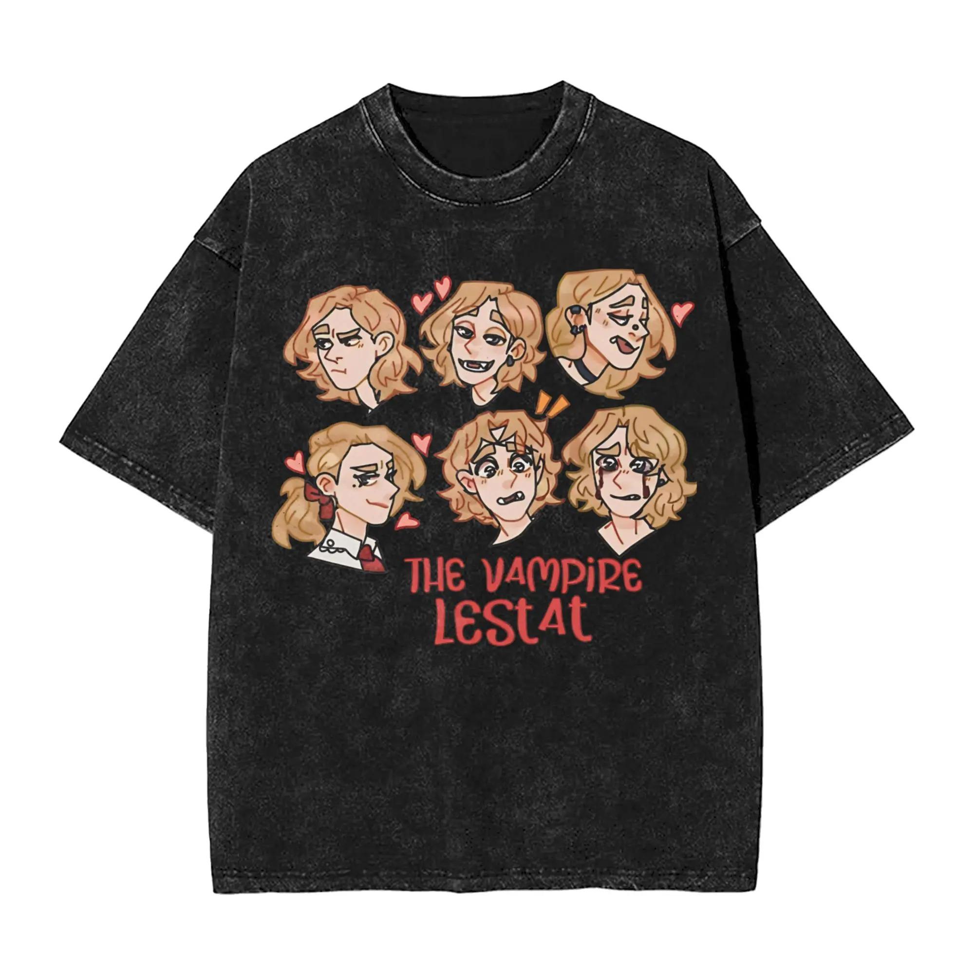 

Hot Sale New TVdrama The Vampire Lestat Graphic Print Retro Washed TShirt Men Women Cotton Solf Summer Tee Casual Oversized Top 2XL