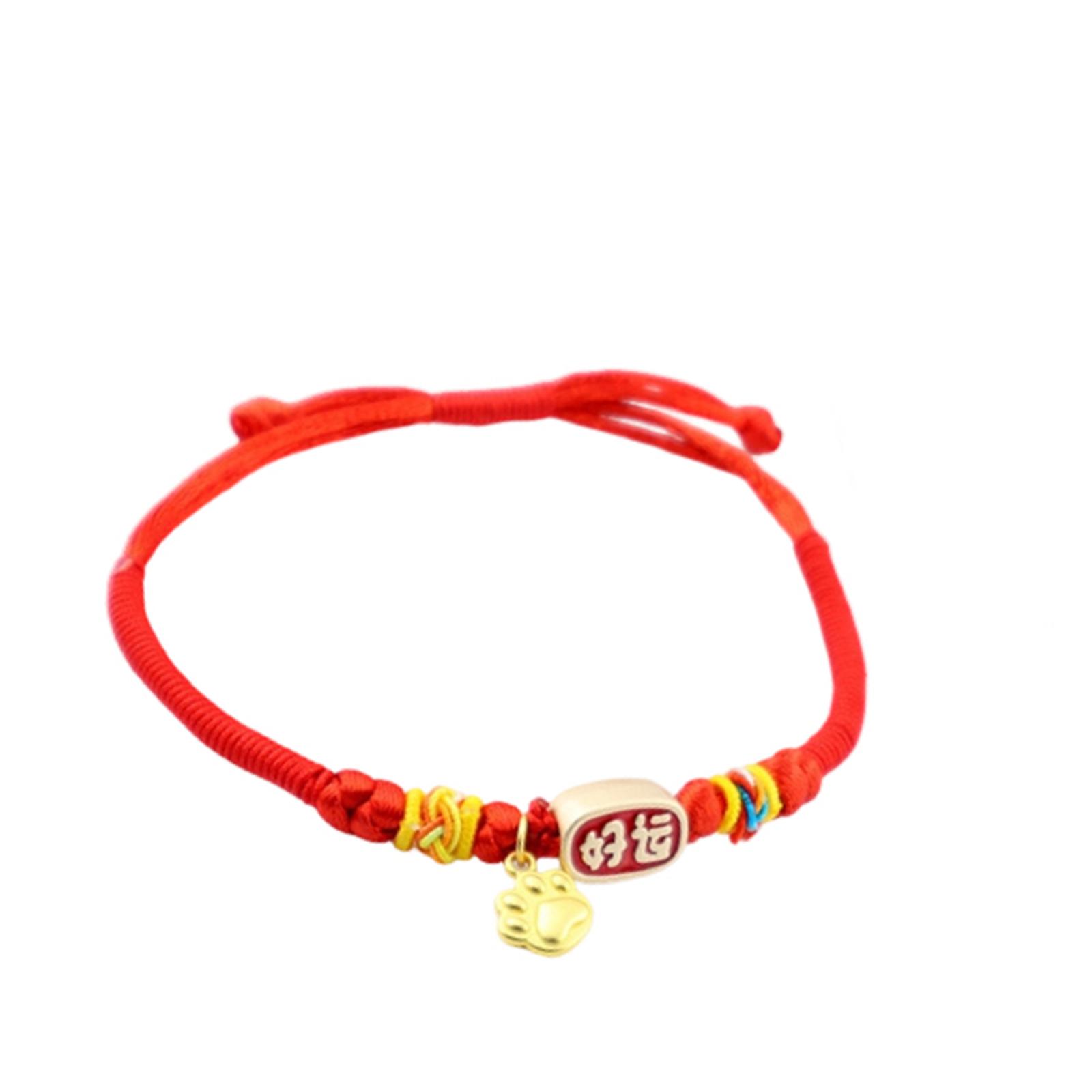 

Нашийник-дзвіночок для домашніх тварин Ручний плетений червоний шнурок One Size